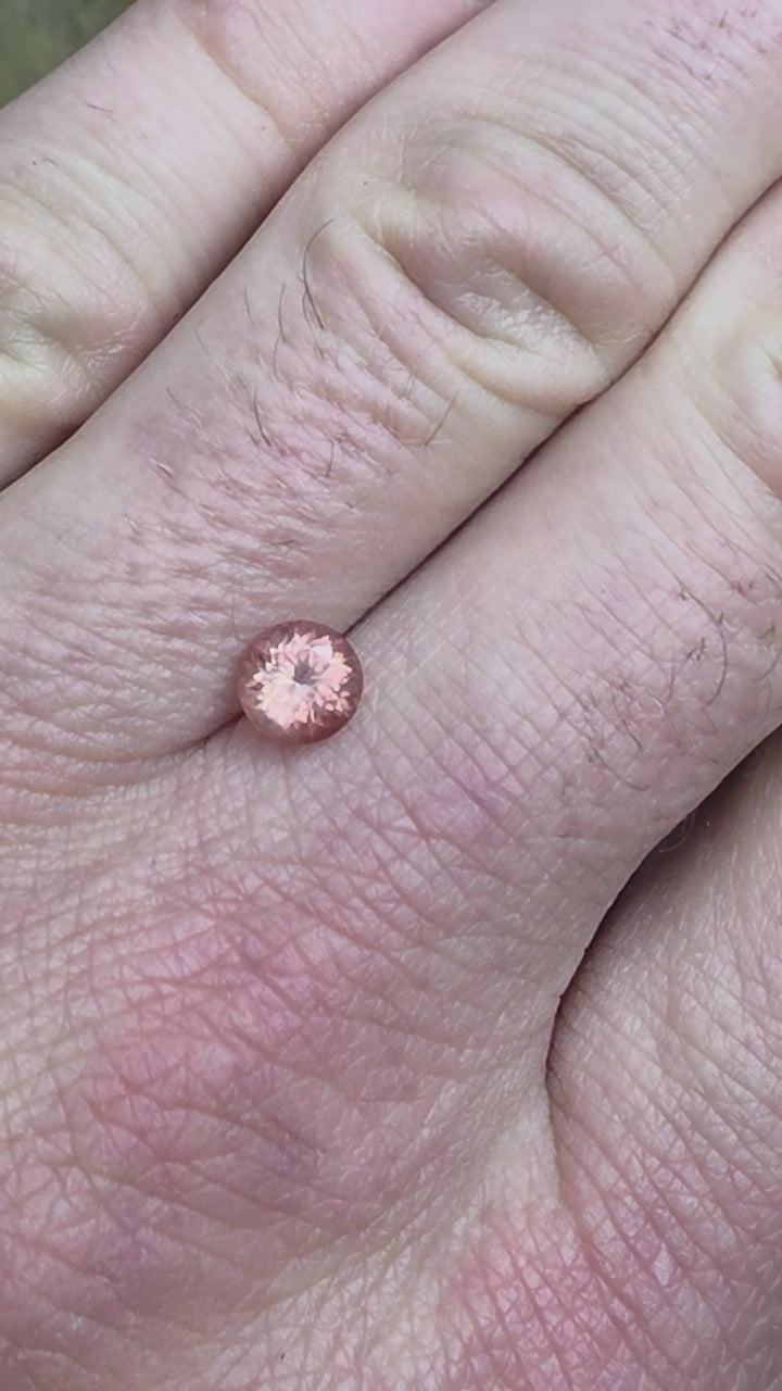 6mm Orange-Peach Schiller Oregon Sunstone – 0.75 Carats of Exceptional Fire A5