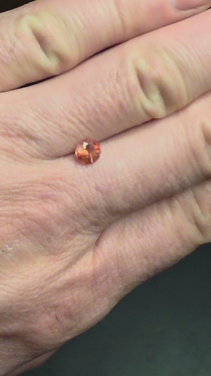 6mm Fire Orange Oregon Sunstone A3