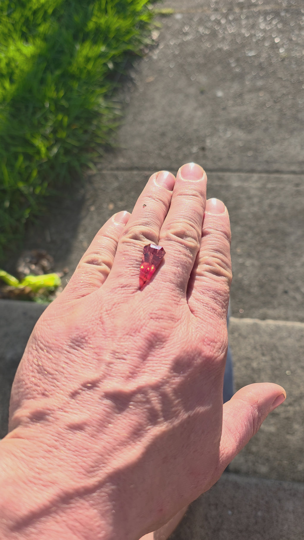 Oregon Sunstone Kite 7.7 ct Fire Orange/Red 11×20 a12
