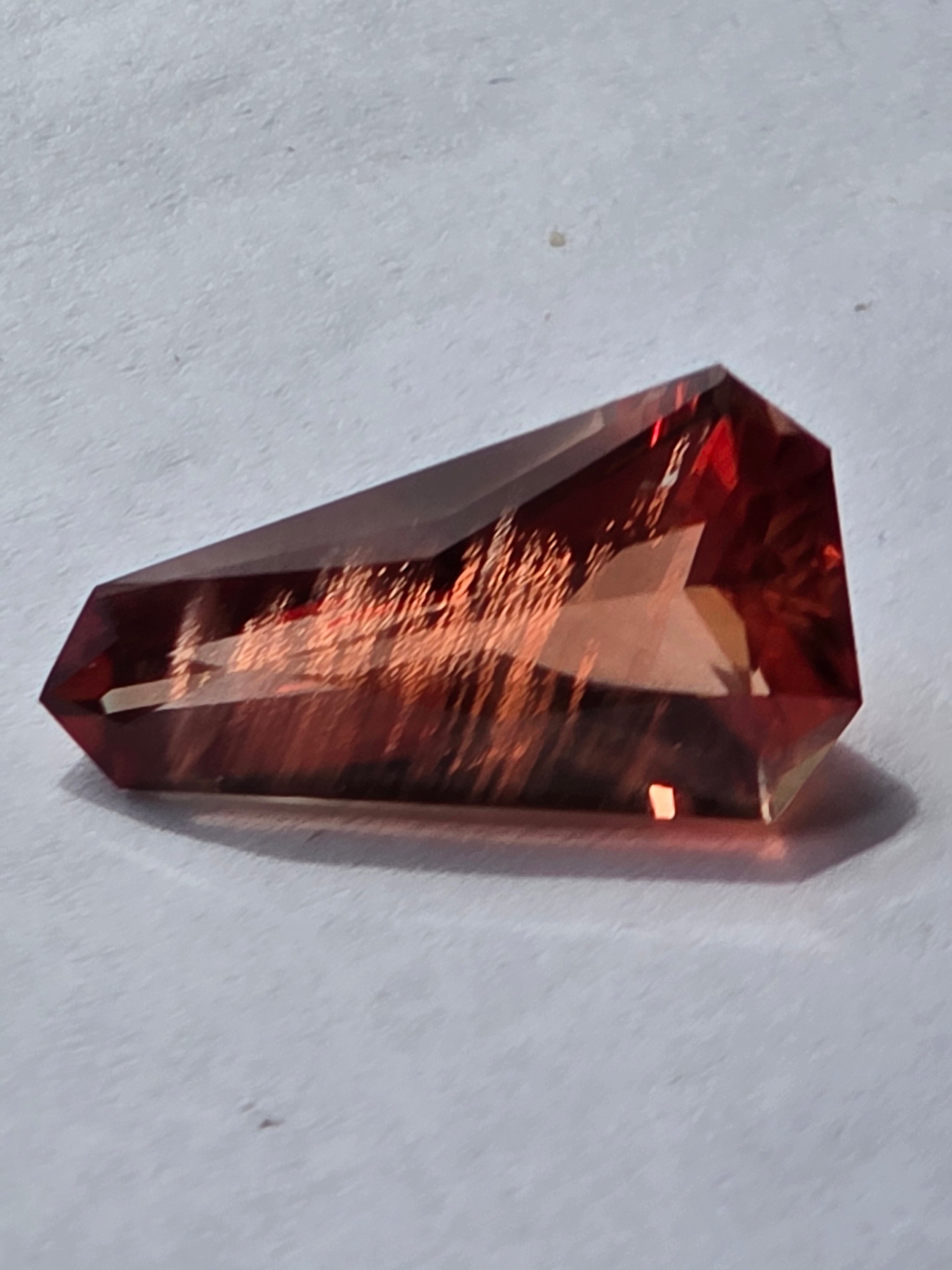 Oregon Sunstone Kite 7.7 ct Fire Orange/Red 11×20 a12