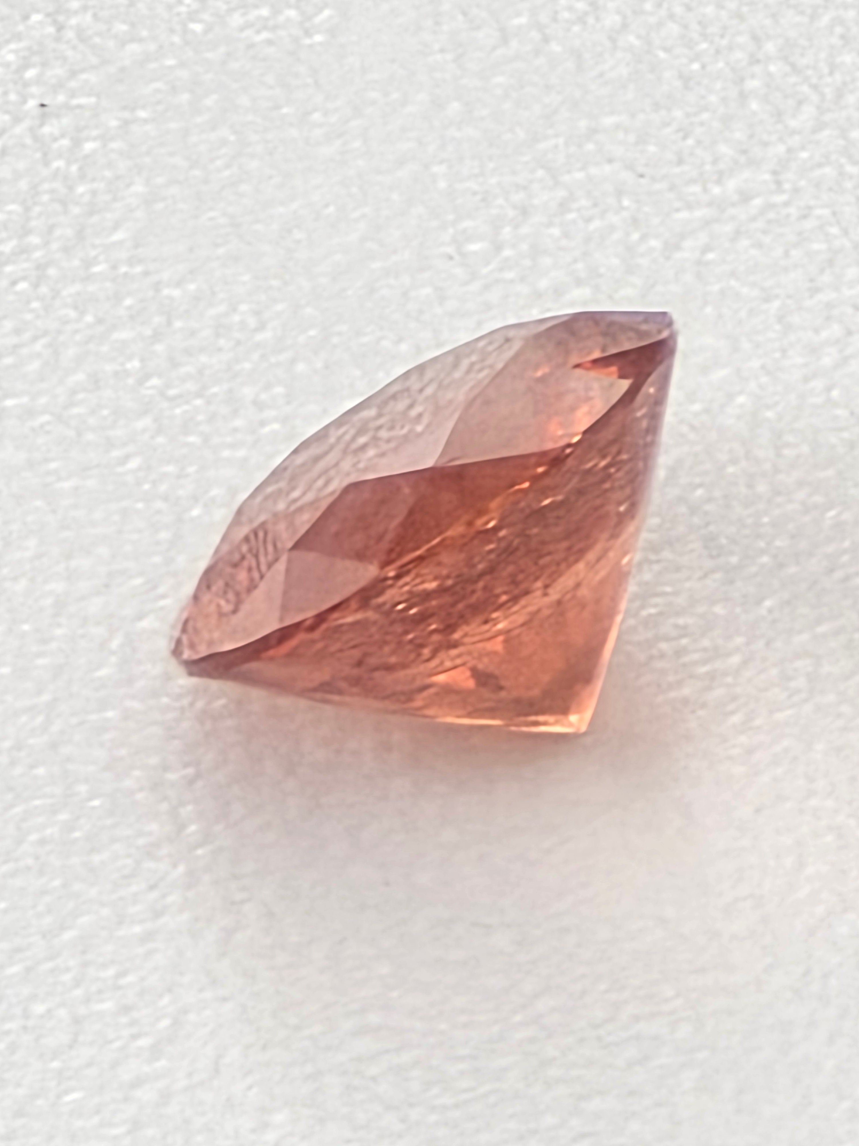 6mm Fire orange Oregon sunstone with Schiller A4